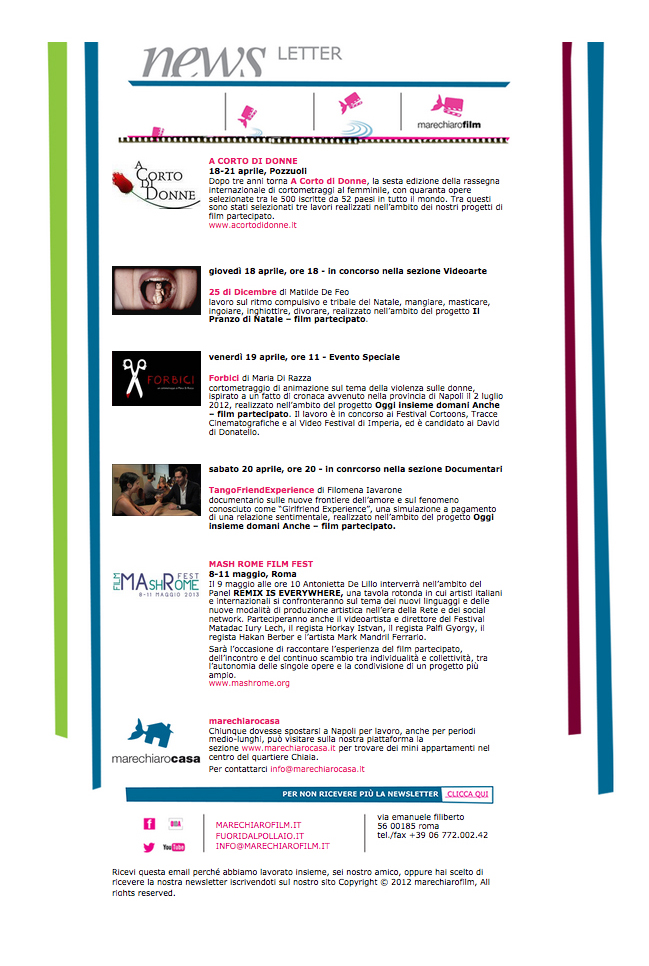 Newsletter APRILE 2013