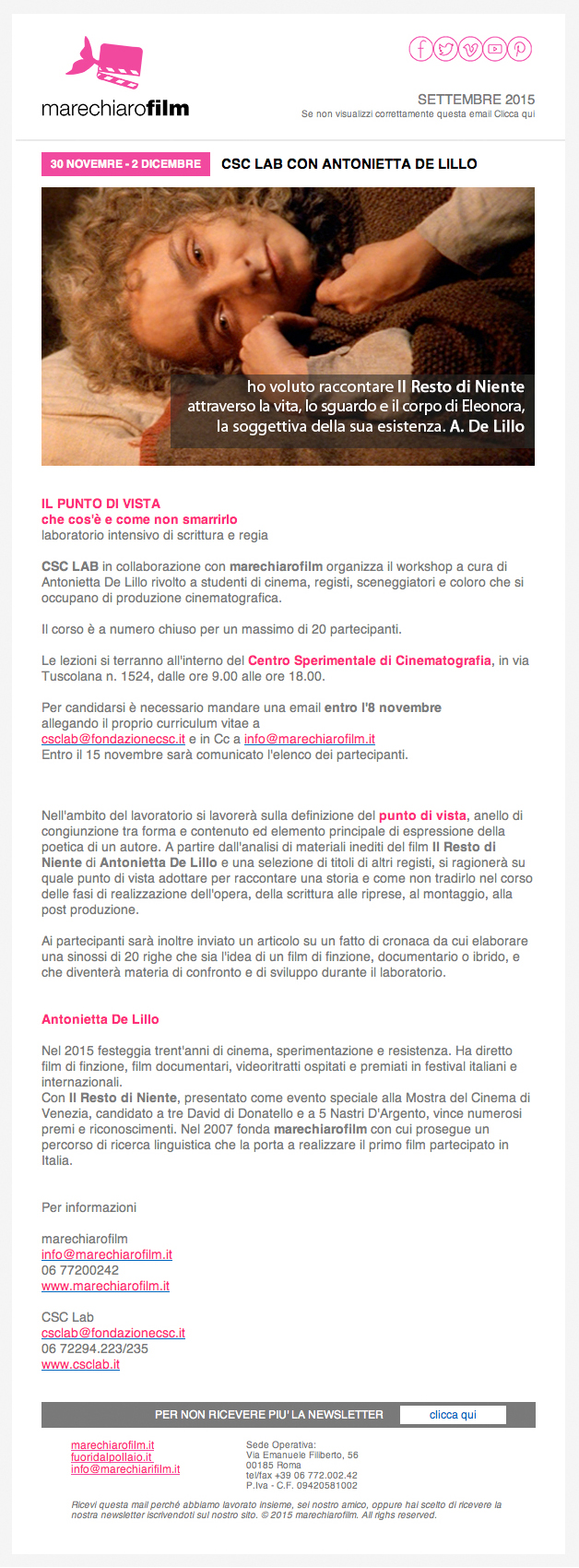 newsletter settembre 2015